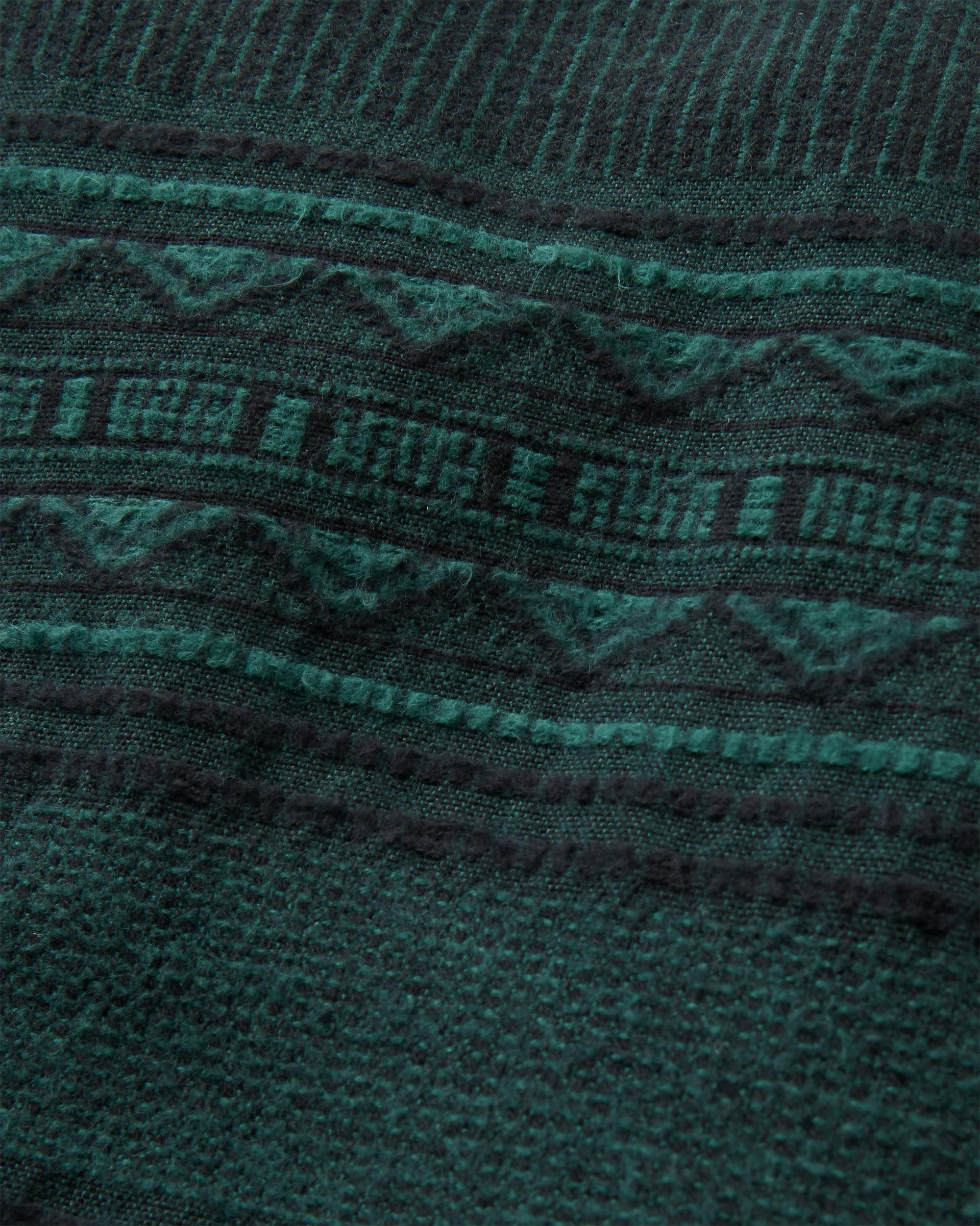Stella Shirt Dress - Deep Ocean Jacquard - Flatlay