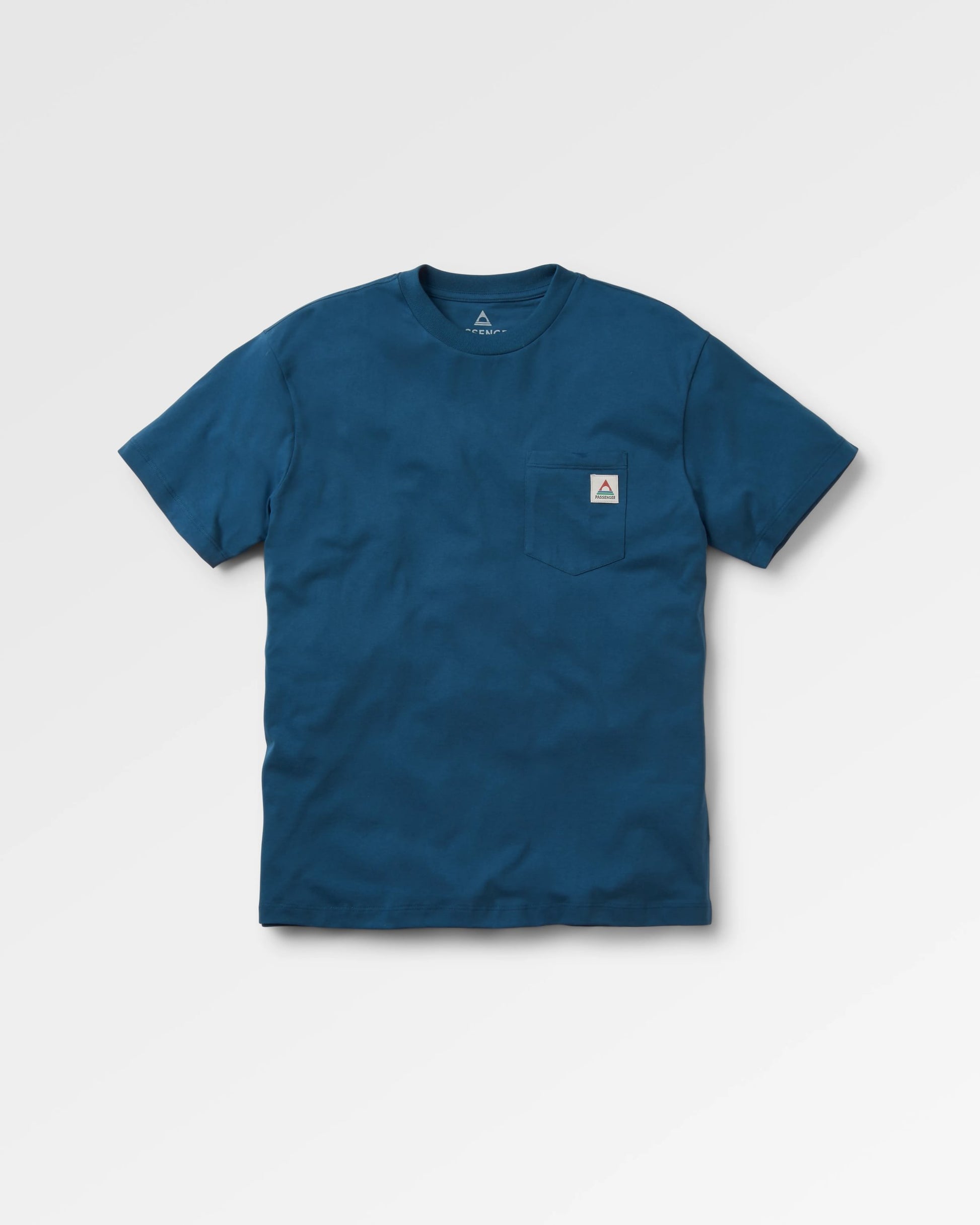 Heritage Recycled Relaxed Fit T-Shirt - Dark Denim - Flatlay