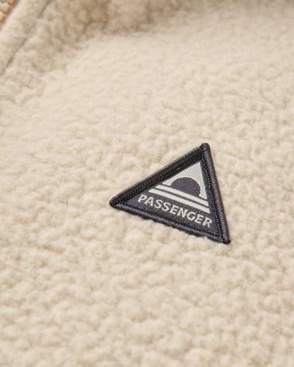Home Full Zip Sherpa Fleece - Oatmeal - Flatlay