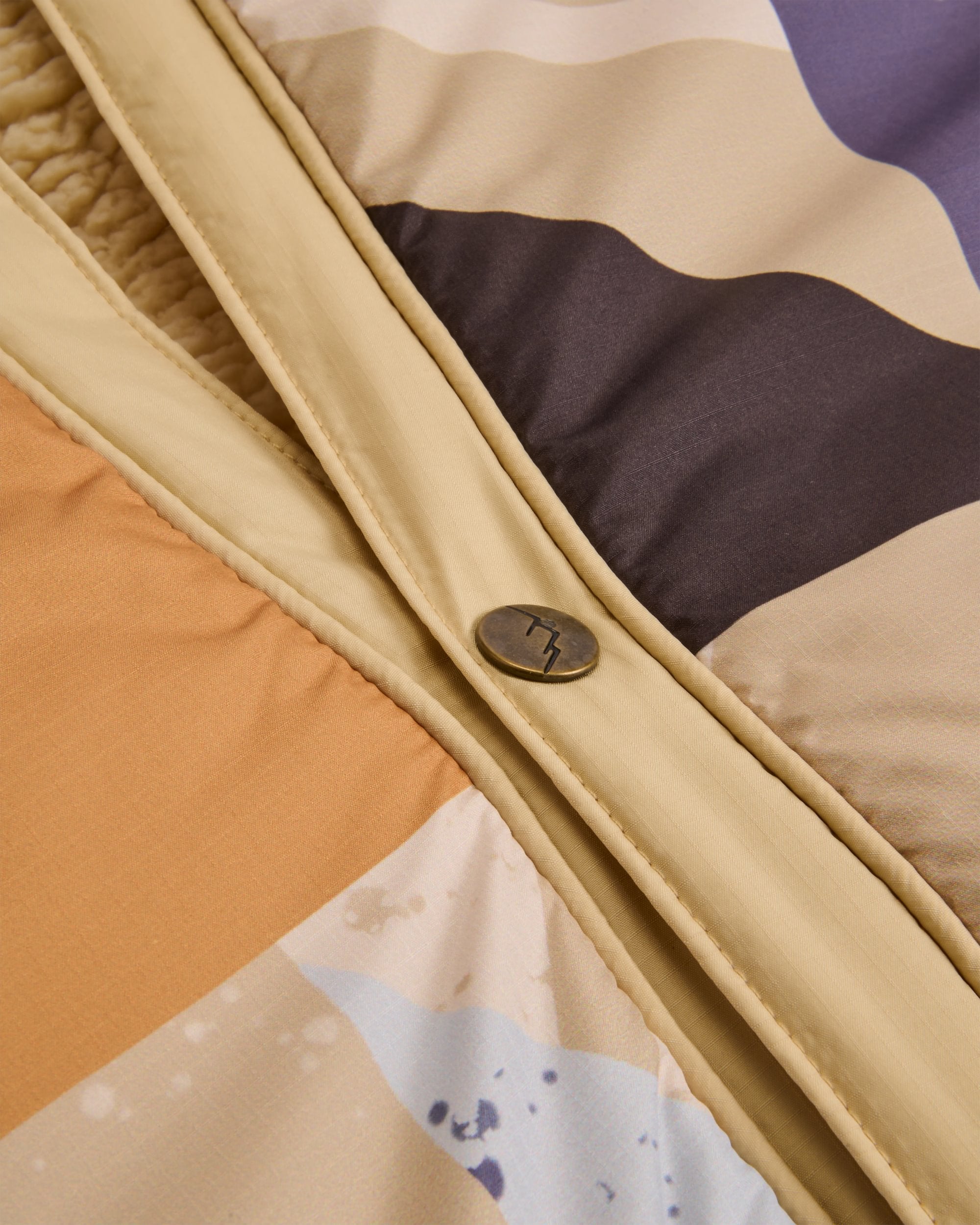 Cabin Sherpa Blanket - Sun Patch Desert - Flatlay