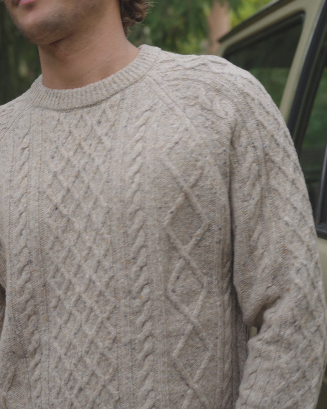 Sandbar Merino Wool Knitted Jumper - Oatmeal - 