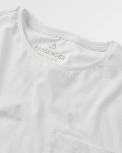 Stack Pocket T-shirt - White - Flatlay