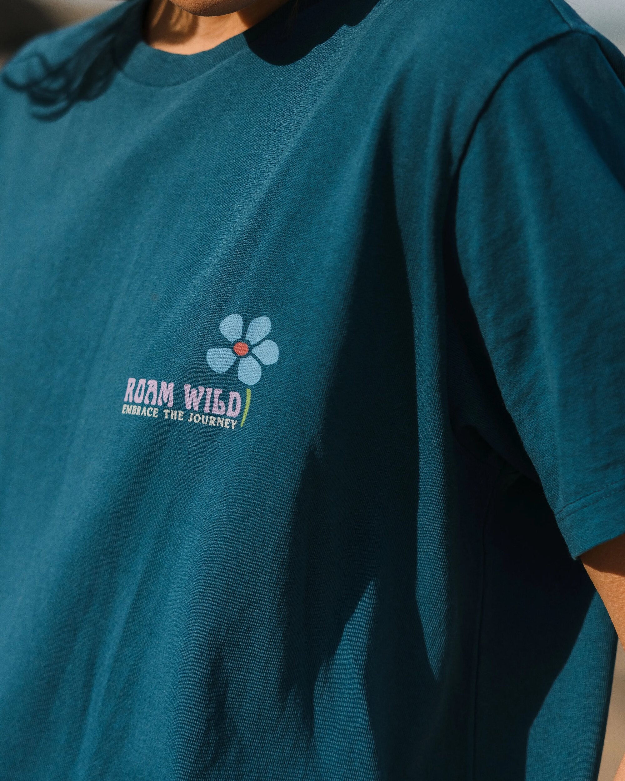 Roam Wild Recycled T-Shirt - Tidal Blue - Lifestyle