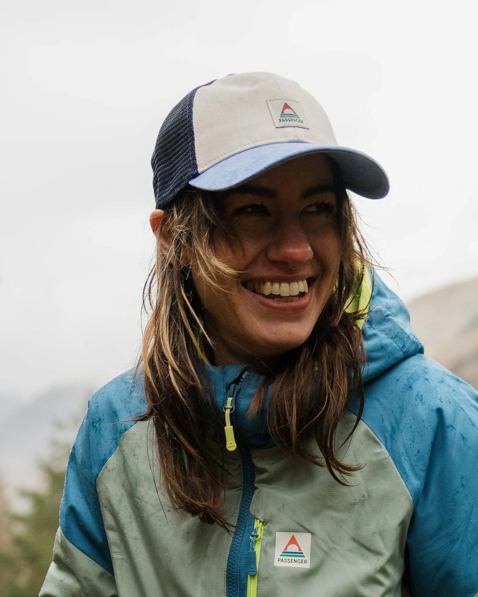 Heritage Mesh Snapback Cap - Cornflower - Lifestyle - Female