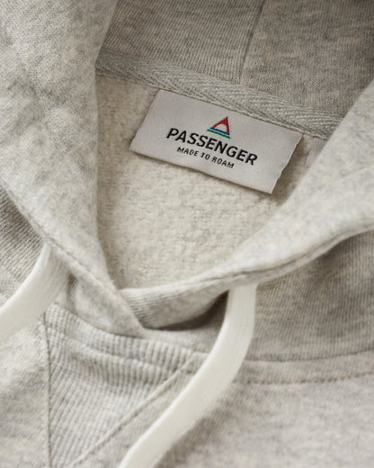 Made To Roam Recycled Hoodie - Grey Marl - Flatlay