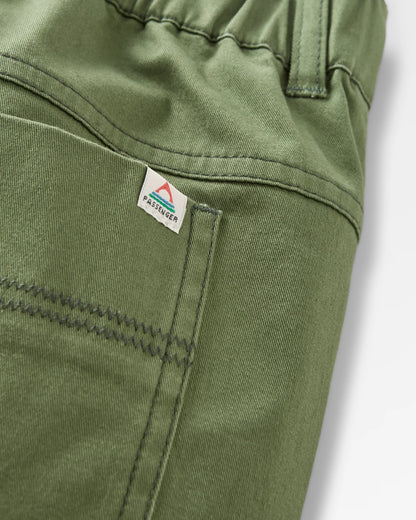 Lani Organic Twill Long Short - Wild Green - Flatlay