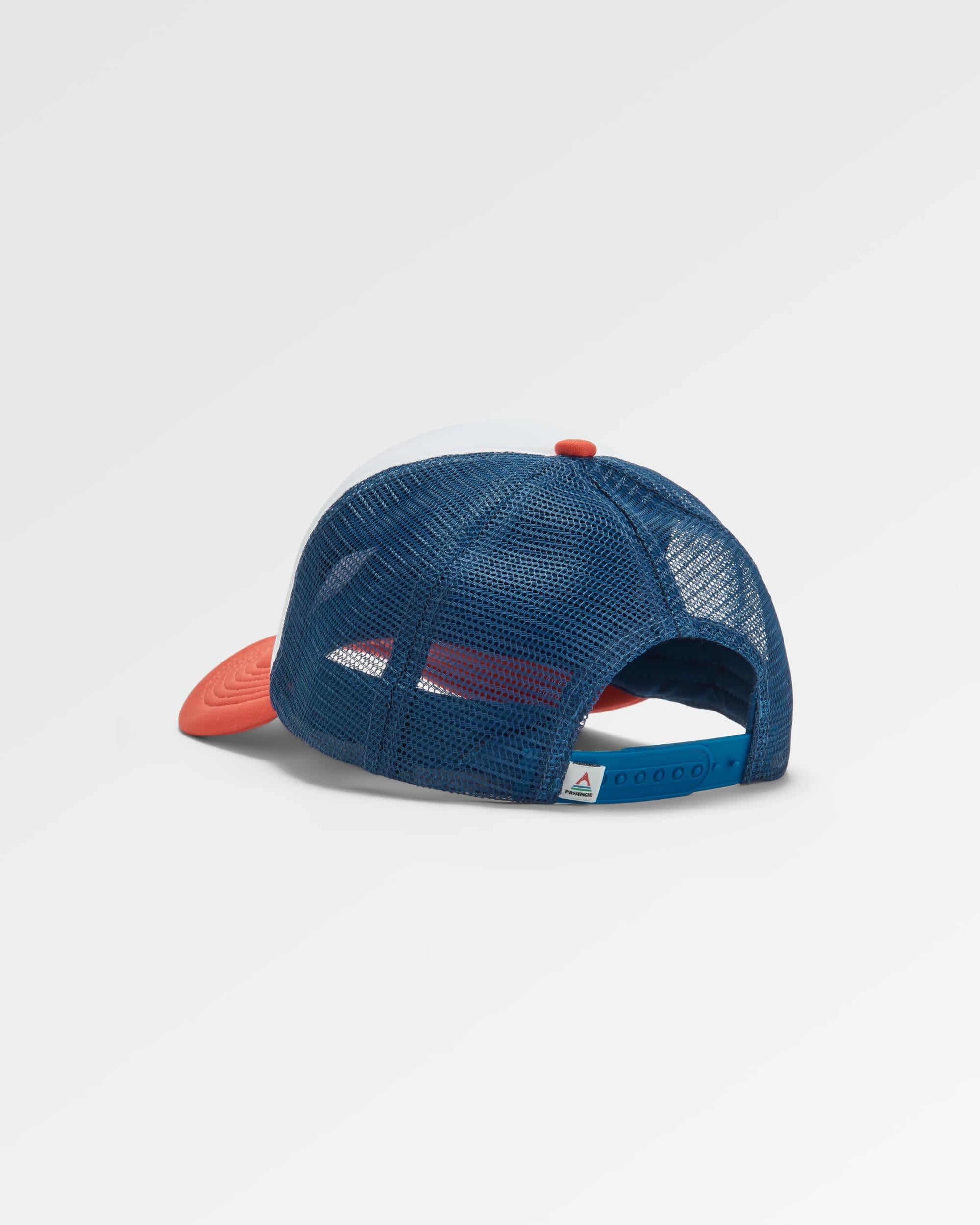 Escapism Trucker Cap - Moonlight Blue/Red Spice - Flatlay