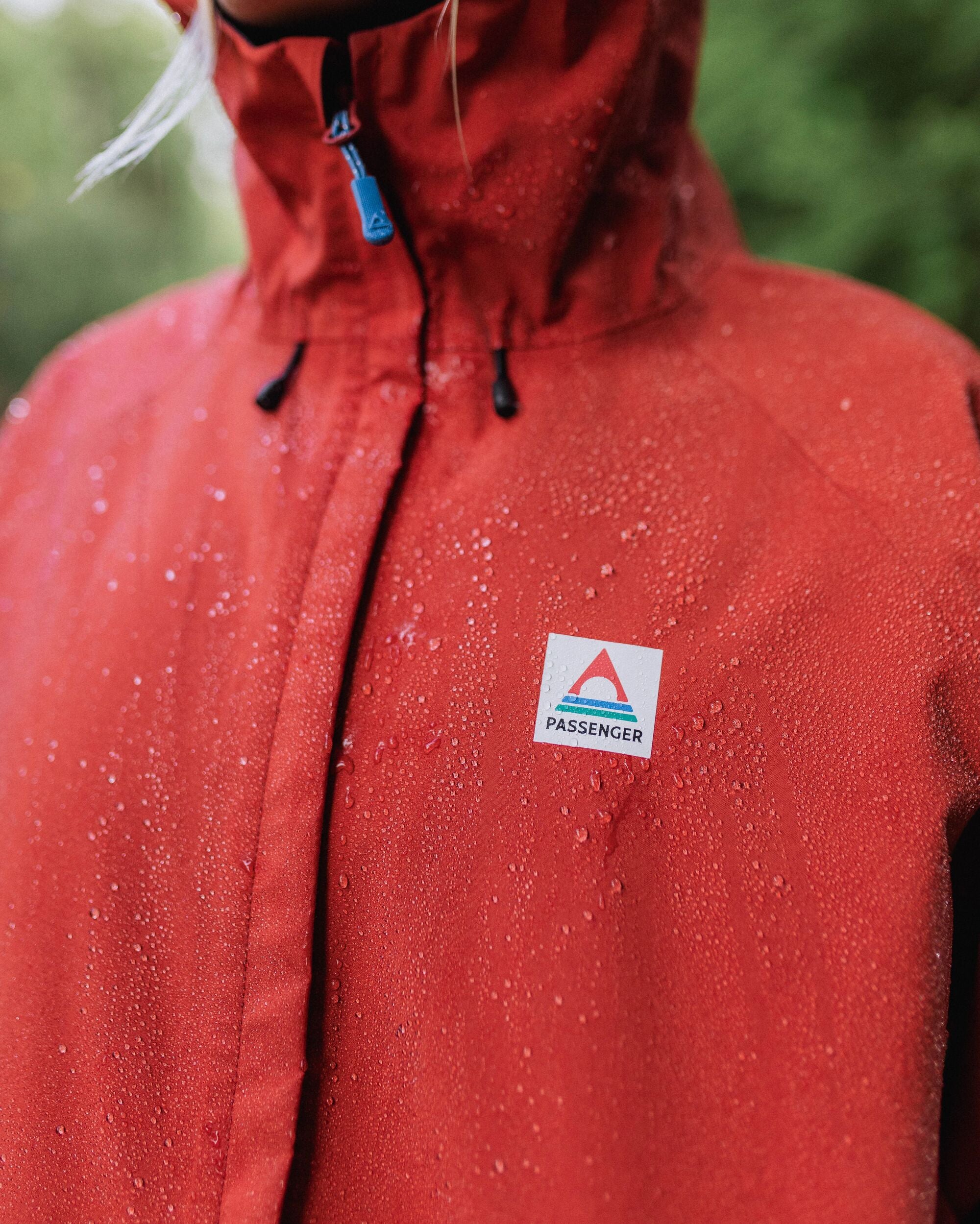 Five Element Recycled Waterproof Jacket - Red Ochre - Lifestyle