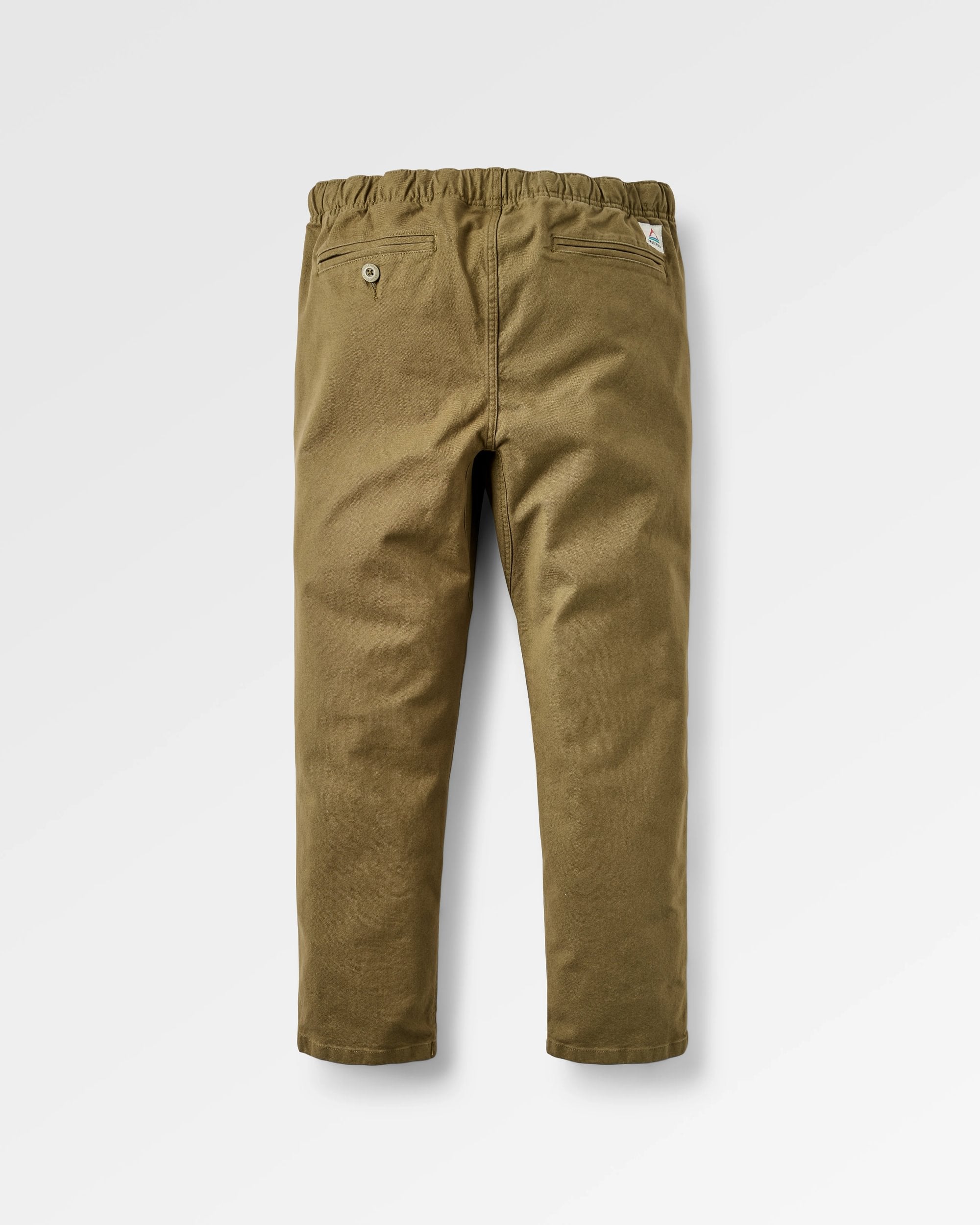 Adventurer Organic Canvas Trouser - Dark Olive - Flatlay