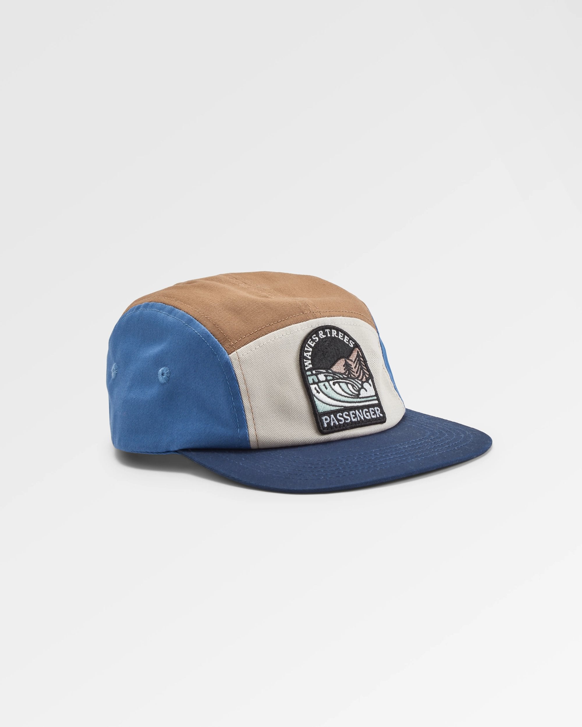 Waves & Trees Recycled 5 Panel Cap - Moonlight Blue - Flatlay