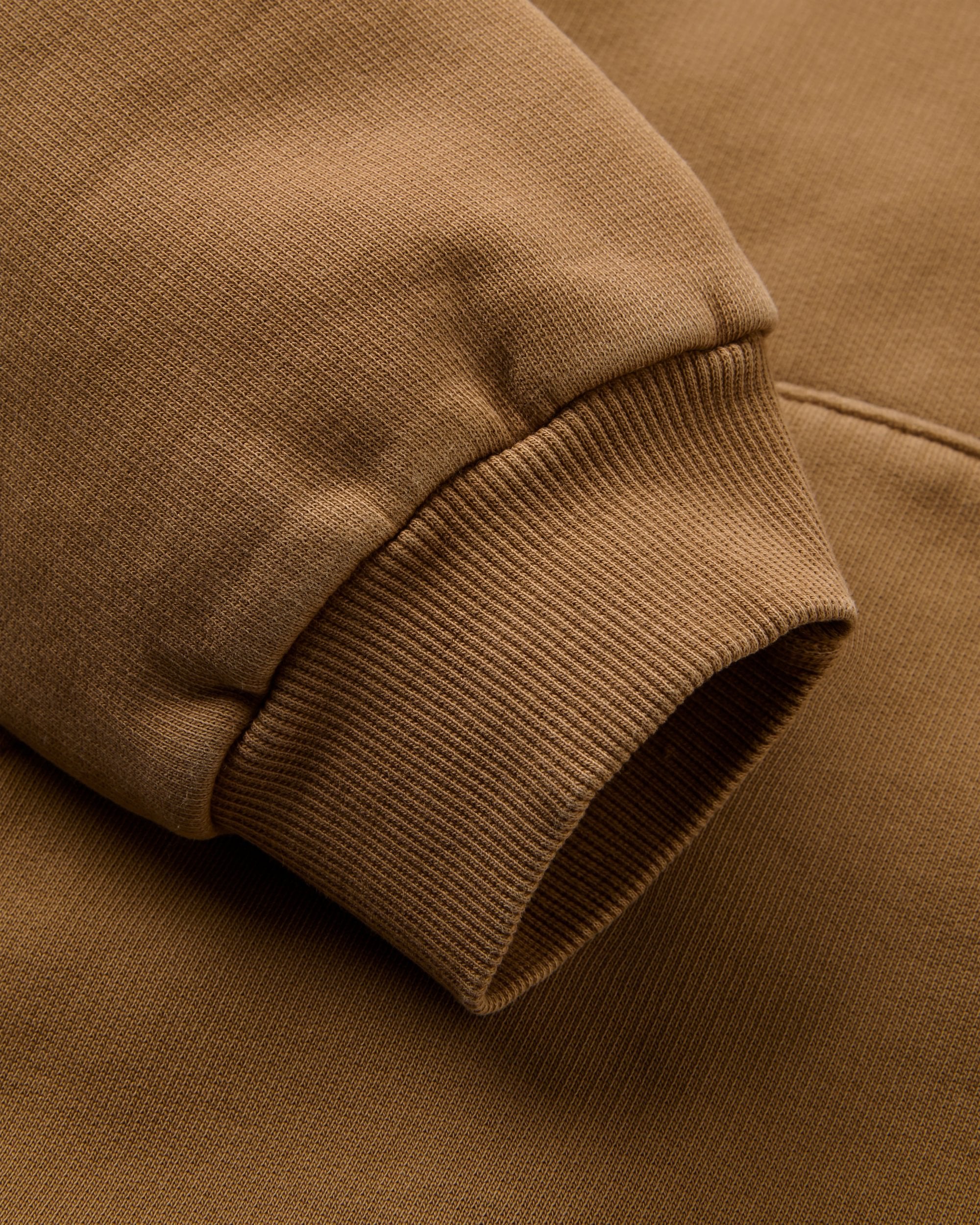Downtime Heavyweight Hoodie - Caramel Brown - Flatlay