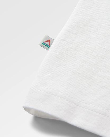 Maverick Recycled Cotton T-Shirt - White - Flatlay