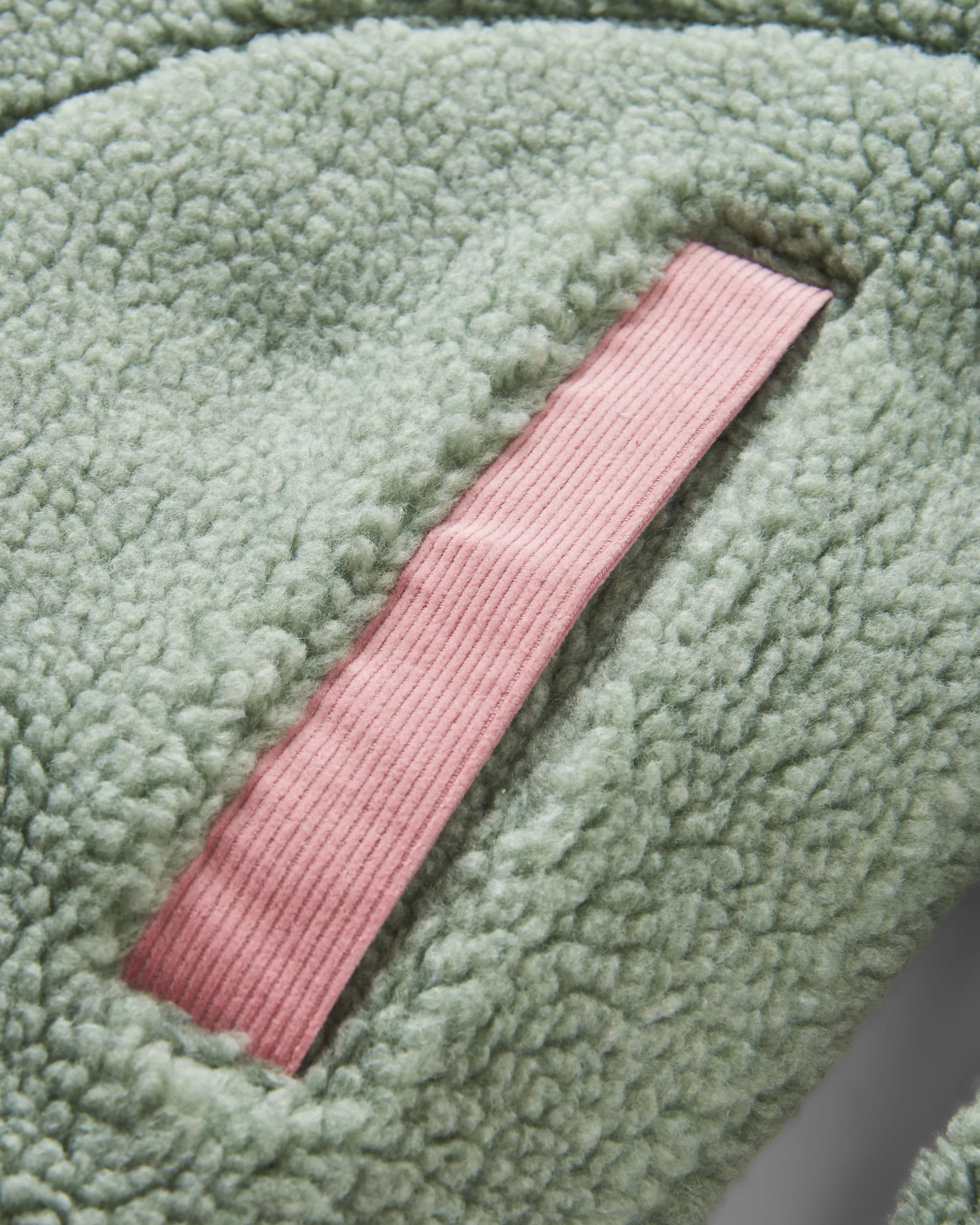 Create Recycled Deep-Pile Sherpa Fleece - Pistachio - Flatlay