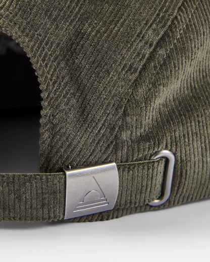 Fixie Cord 5 Panel Cap - Khaki - Flatlay