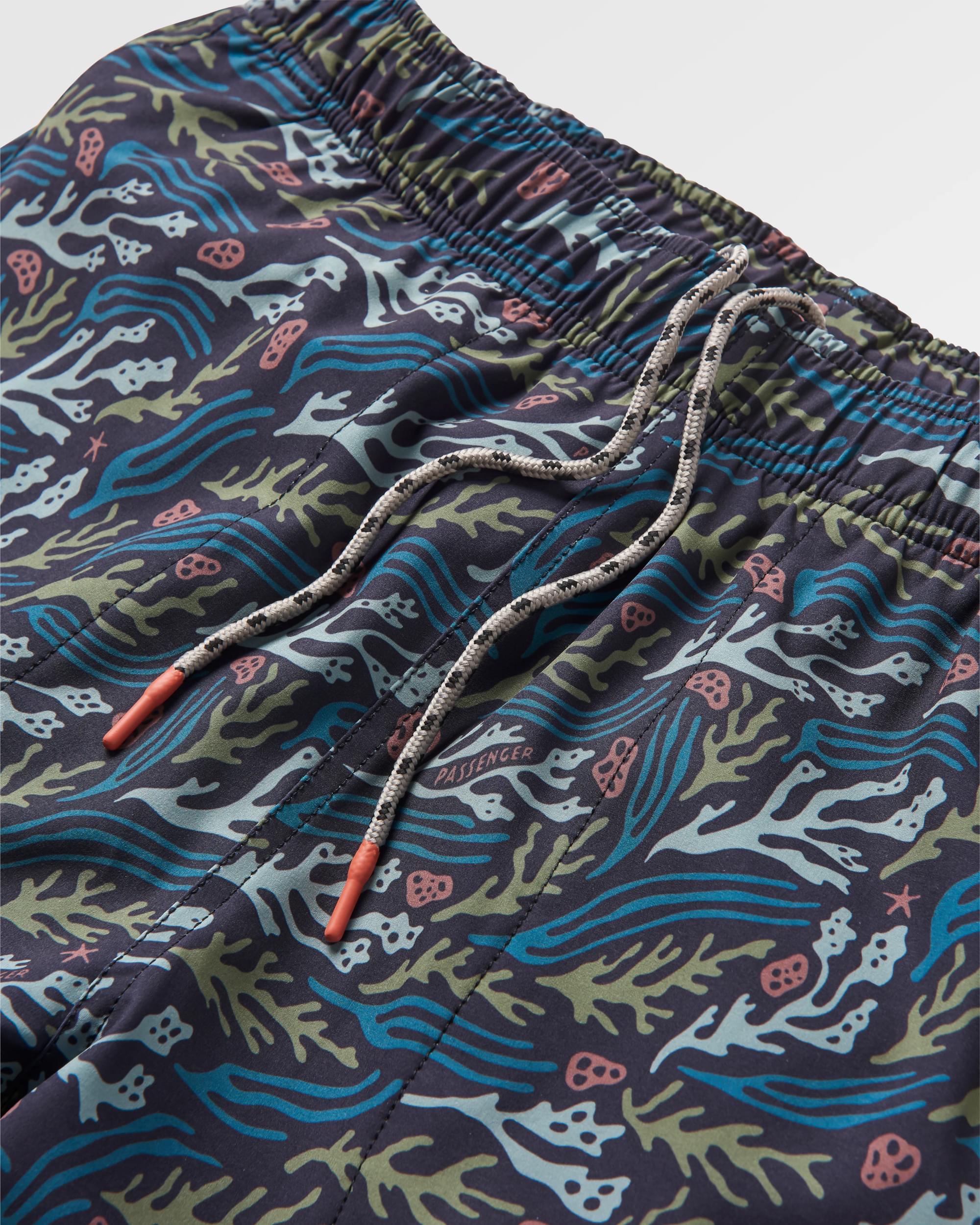 Porto Recycled All Purpose Swim Short - Ocean Current Black - Flatlay