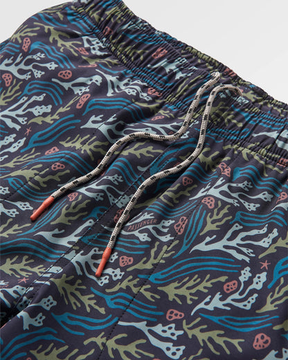 Porto Recycled All Purpose Swim Short - Ocean Current Black - Flatlay