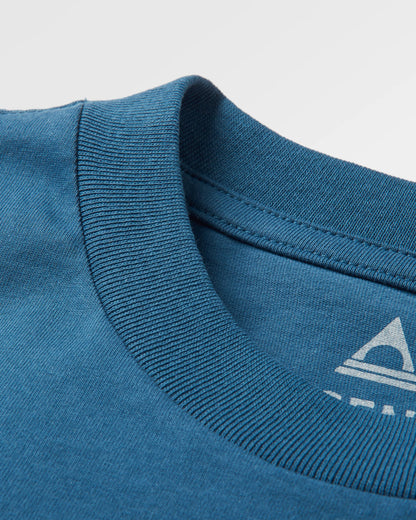 Heritage Recycled Relaxed Fit T-Shirt - Dark Denim - Flatlay