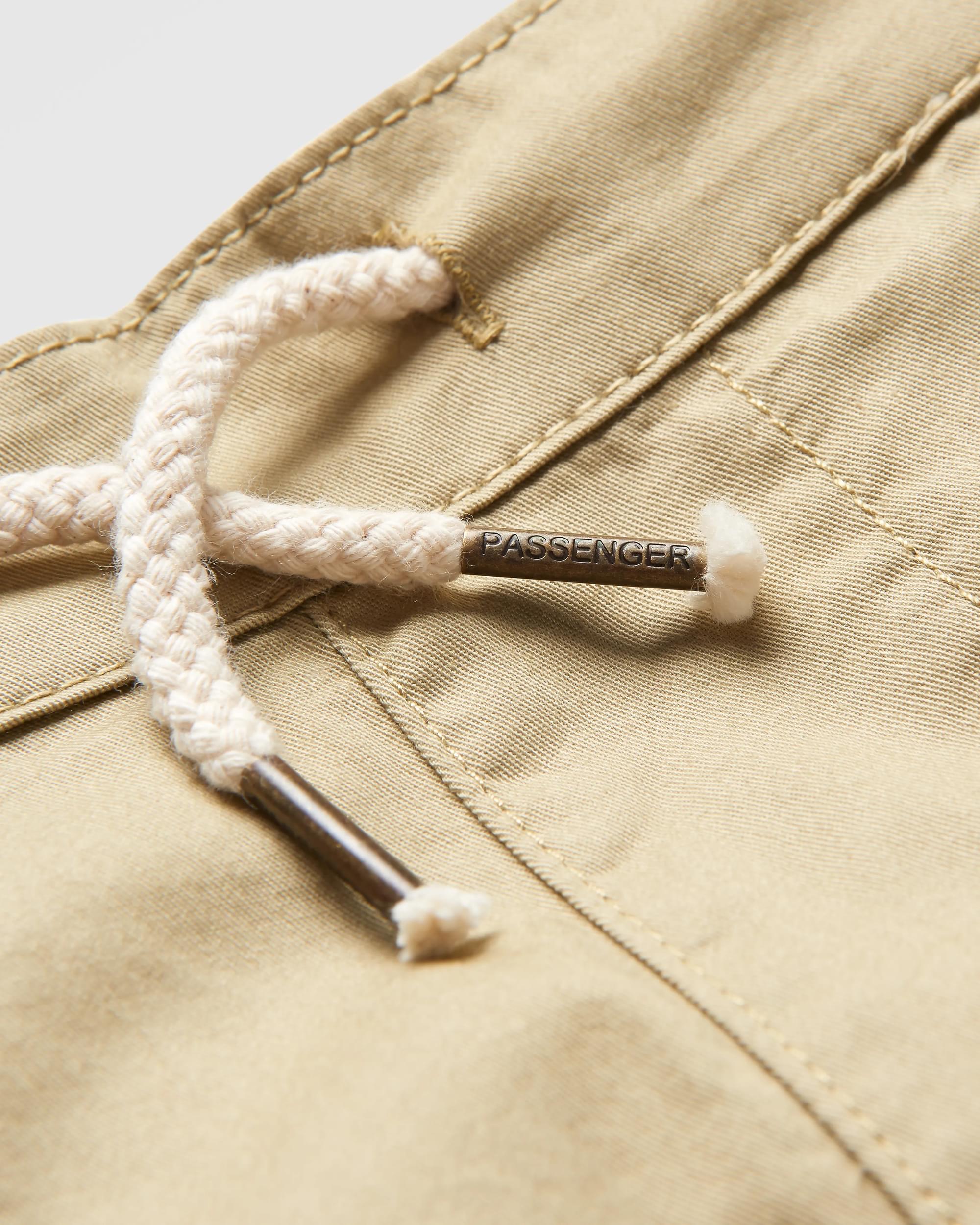 Compass Elasticated Waist Trouser - Biscuit - Flatlay