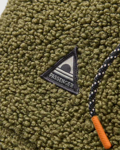 Snowdrift Fleece Hood - Khaki - Flatlay
