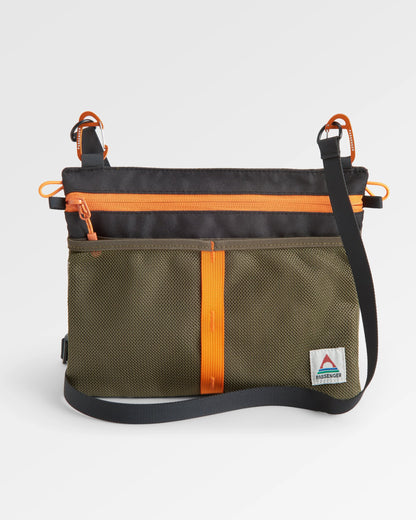 Waypoint Cross Body Bag - True Black/ Khaki - Flatlay