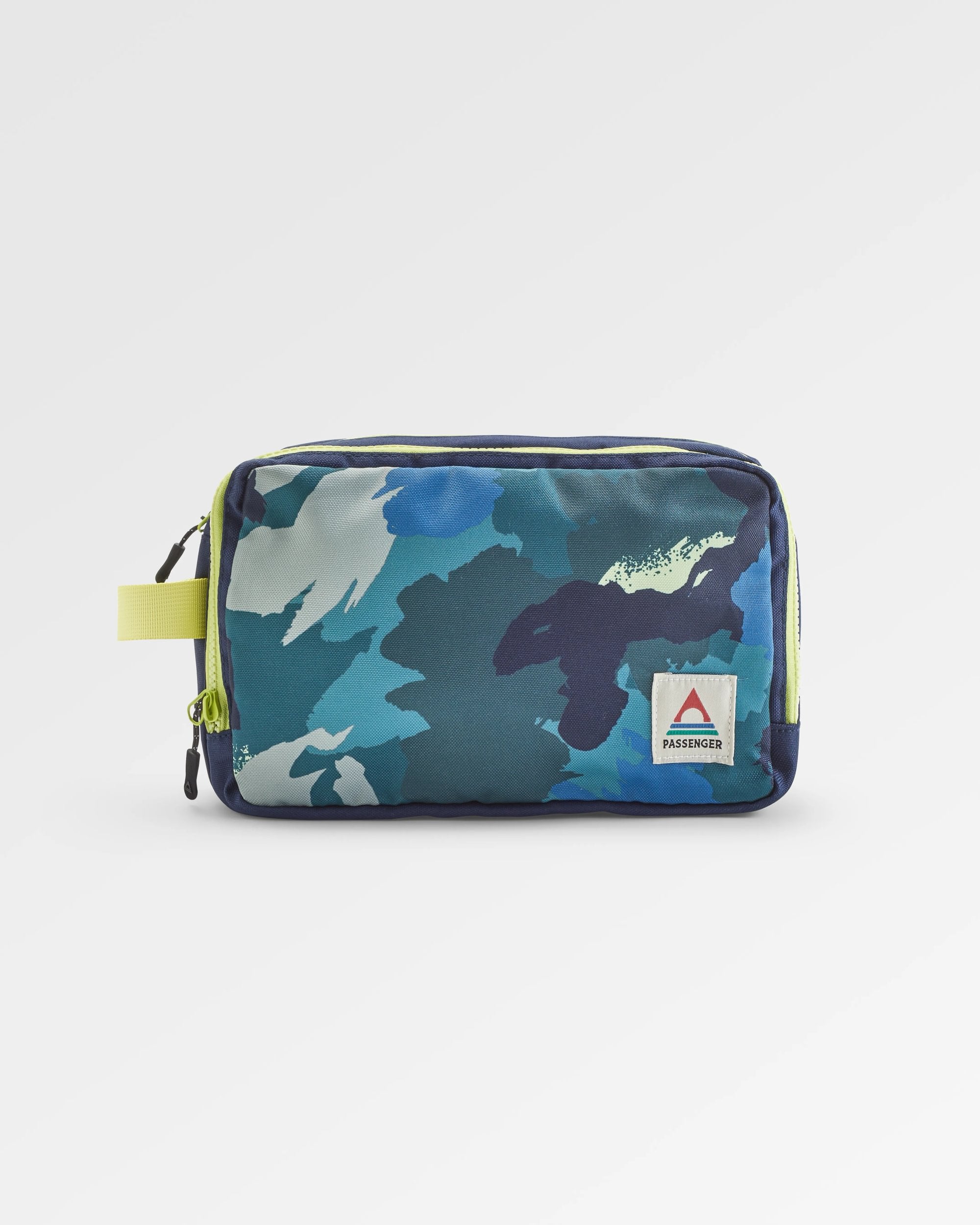 Travel Recycled Wash Kit - Alpine Camo Rain Forest - Flatlay