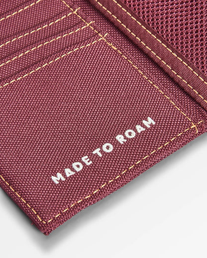 Essentials 2.0 Recycled Wallet - Burgundy - Flatlay