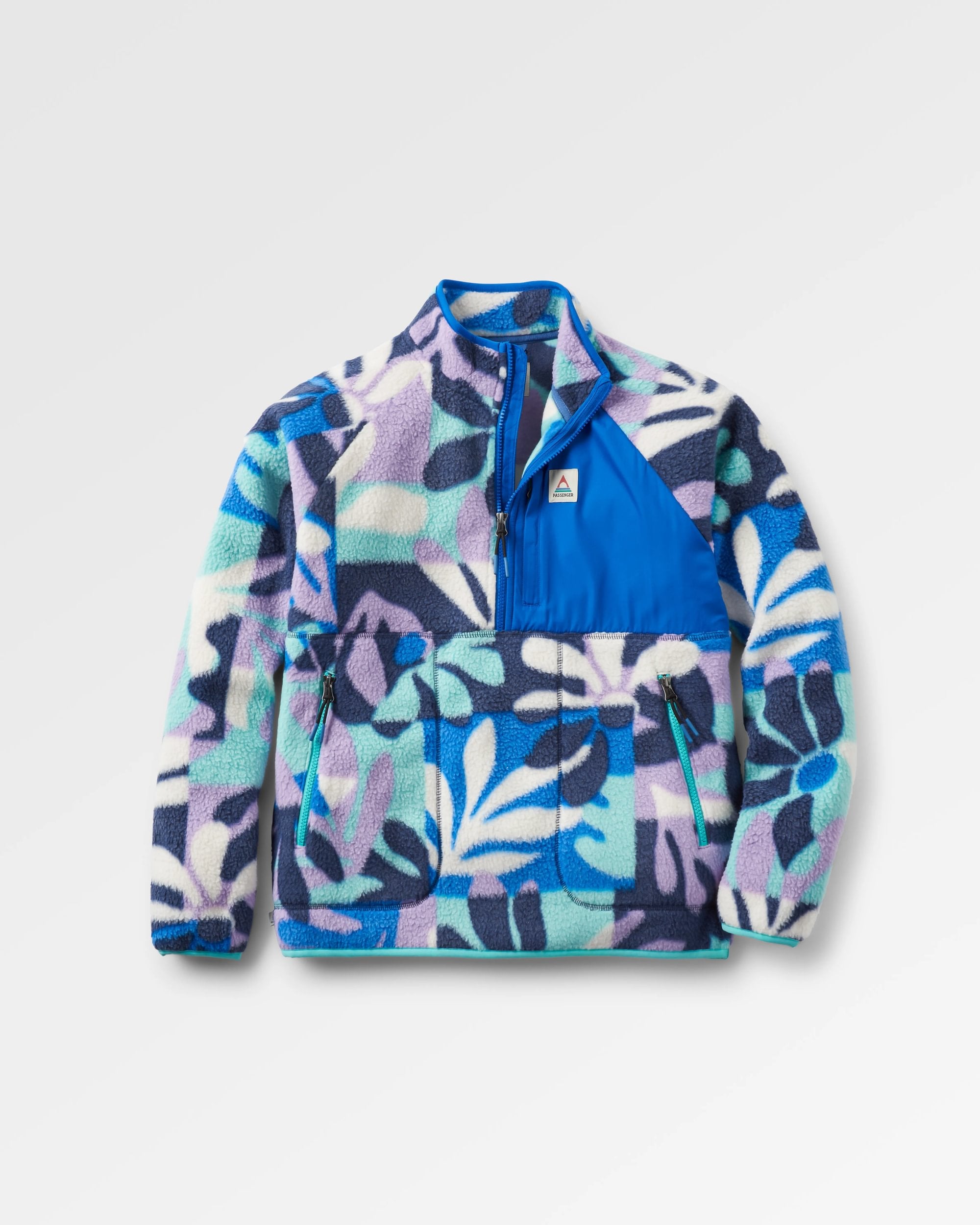 Home Recycled Sherpa Fleece - Mountain Foliage Purple - Flatlay