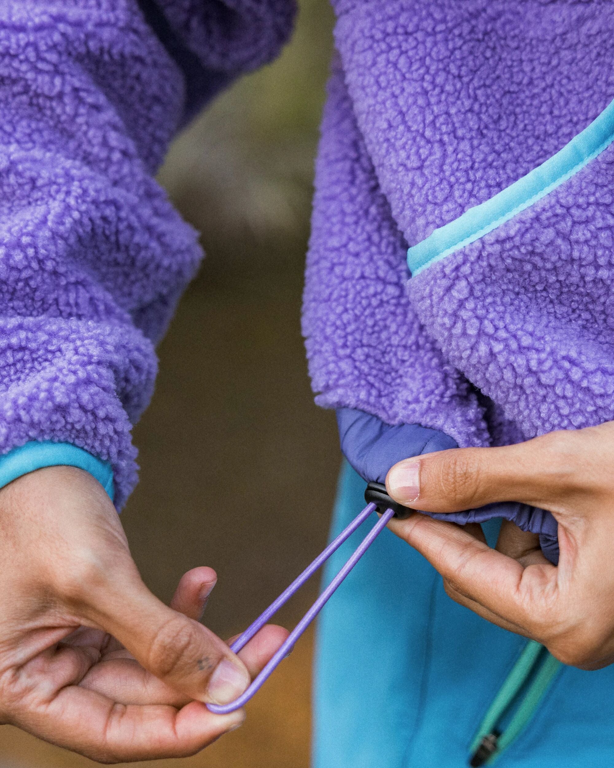 Ravi Recycled Sherpa Fleece - Retro Purple - Lifestyle