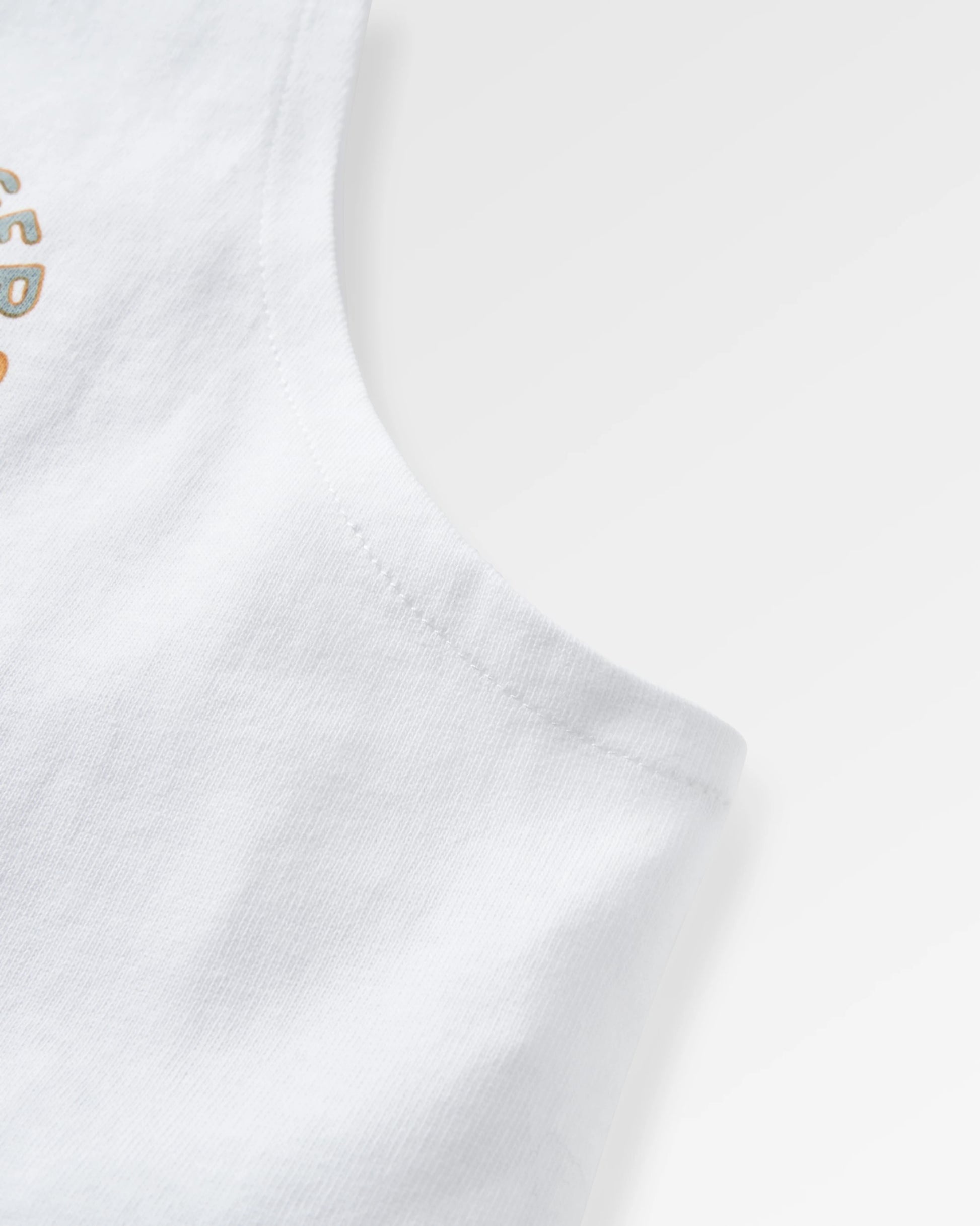 Dune Recycled Cotton Vest - White - Flatlay