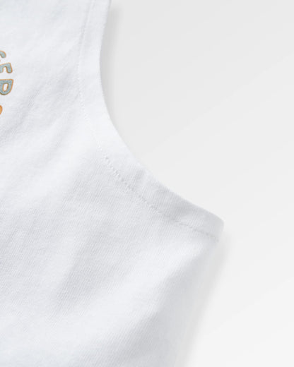 Dune Recycled Cotton Vest - White - Flatlay