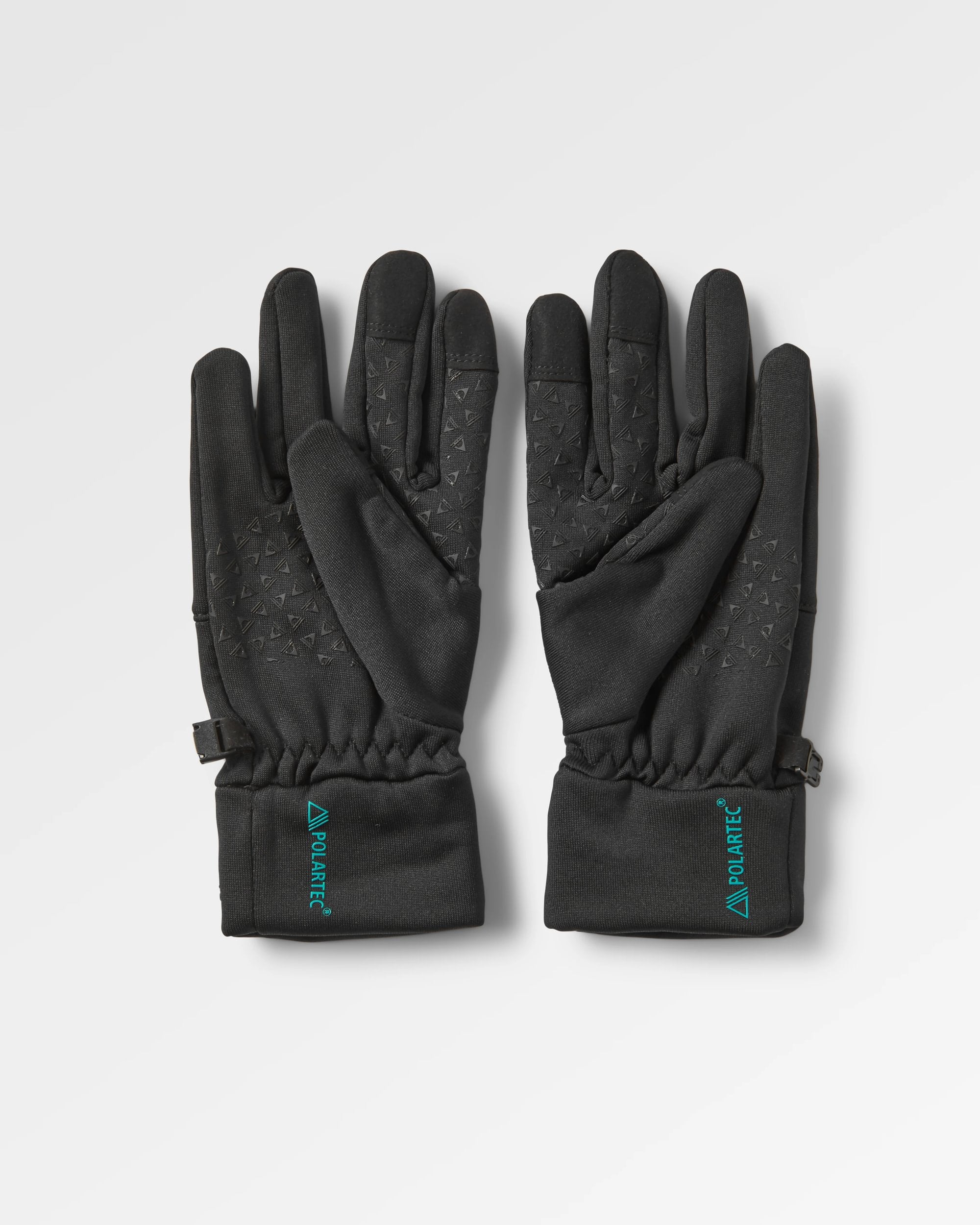Wintergreen Recycled Polartec® Thermal Gloves - Black - Flatlay