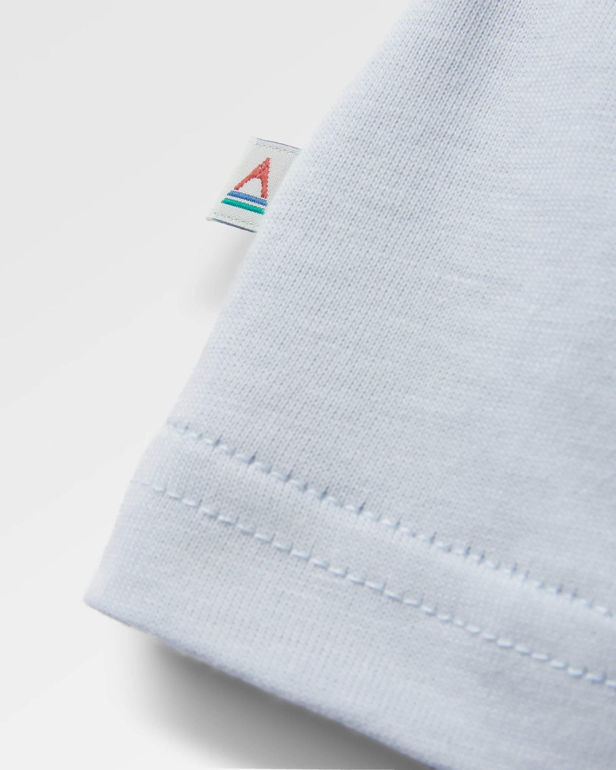 Waves & Trees Organic Cotton T-Shirt - Grey Blue - Flatlay