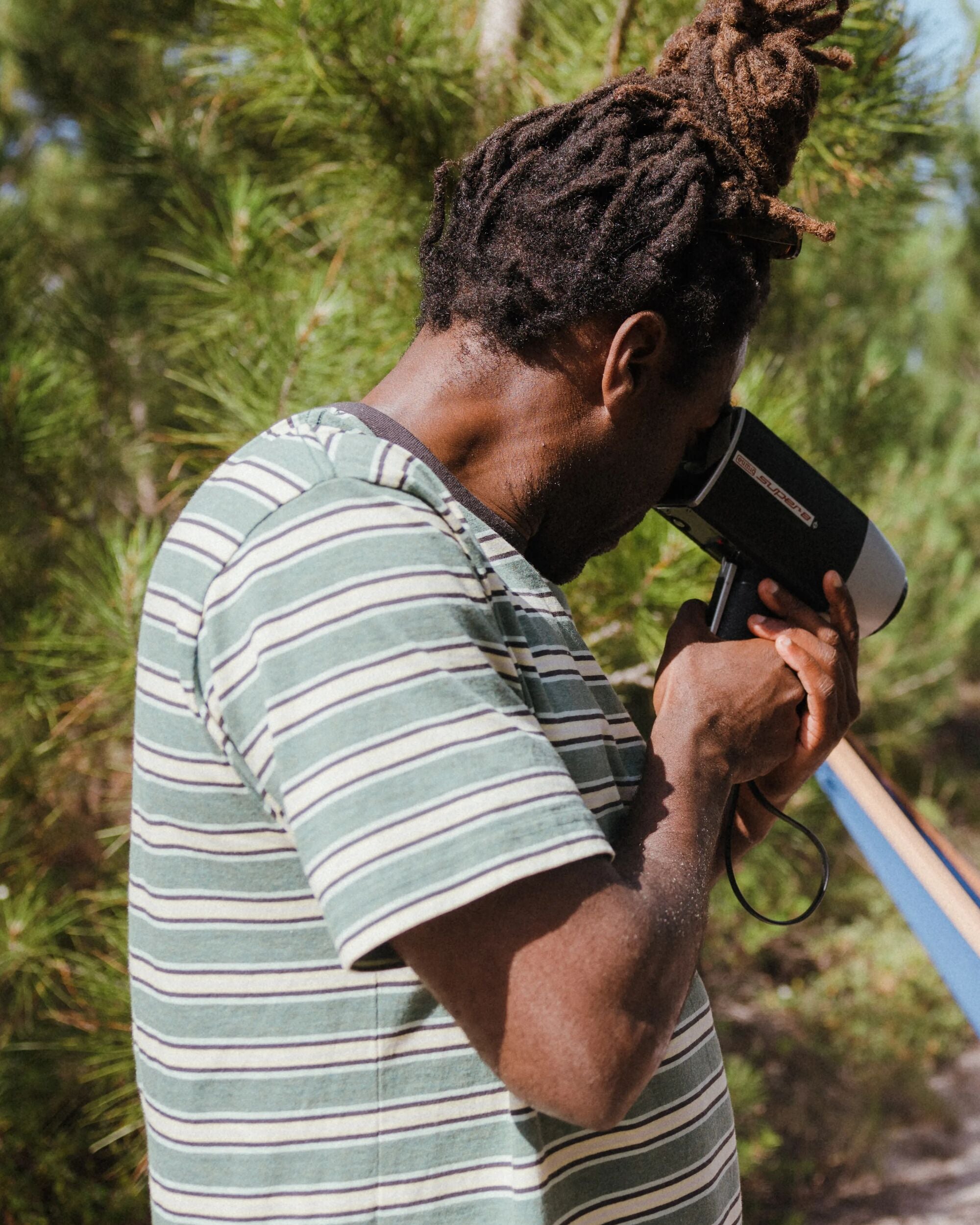 Retro Relaxed Fit T-Shirt - Deep Ocean Multi Stripe - Lifestyle