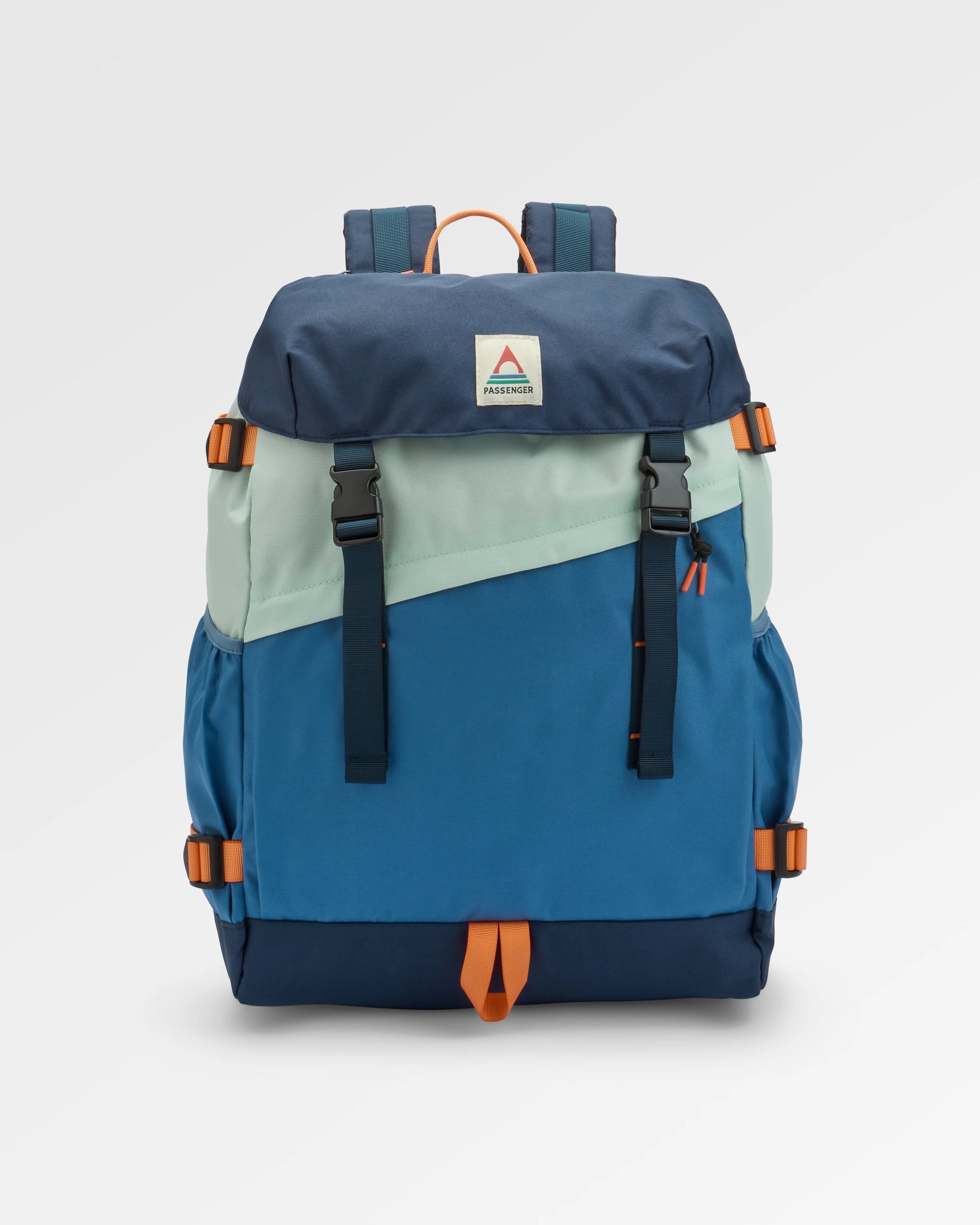 Boondocker Recycled 32L Backpack - Rich Navy/Surf Spray/Moonlight Blue - Flatlay