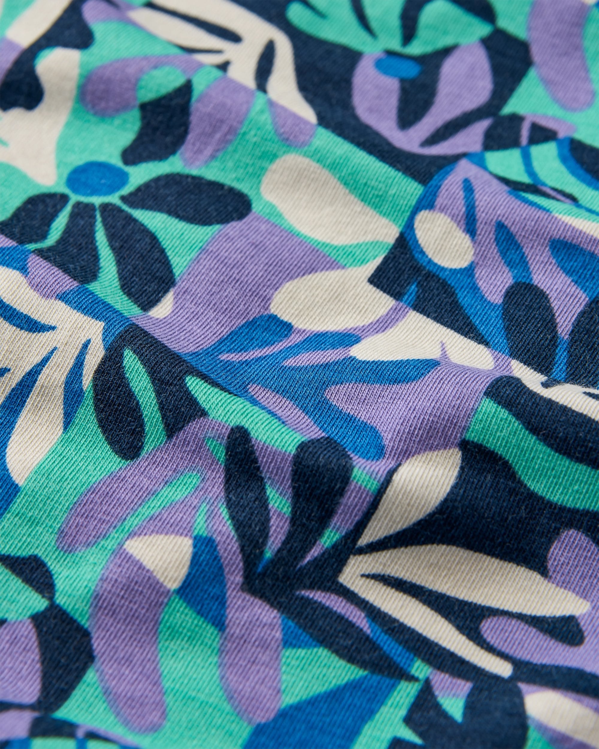 Day Dream Recycled Trouser - Mountain Foliage Purple - Flatlay