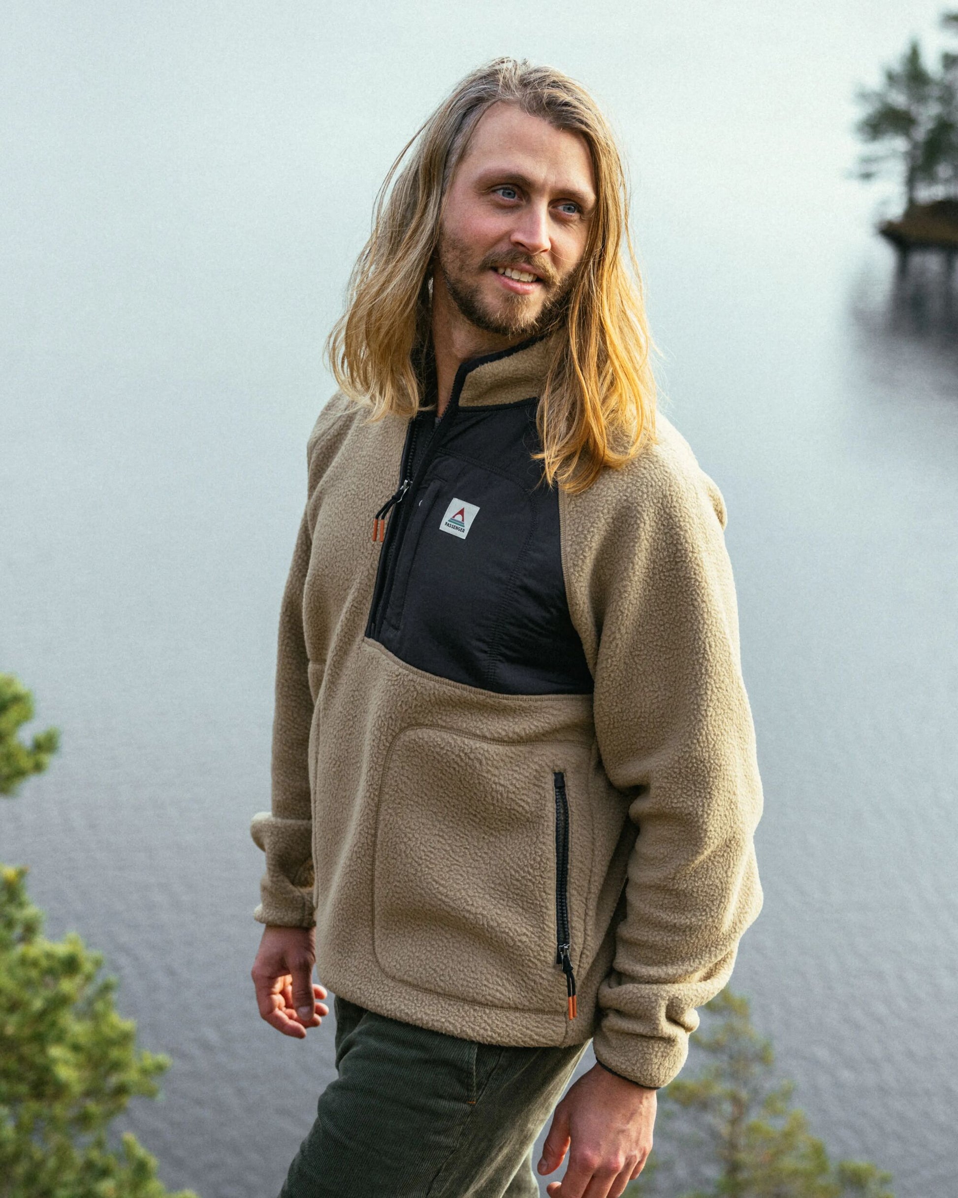 Offgrid 2.0 1/2 Zip Recycled Sherpa Fleece - Biscuit