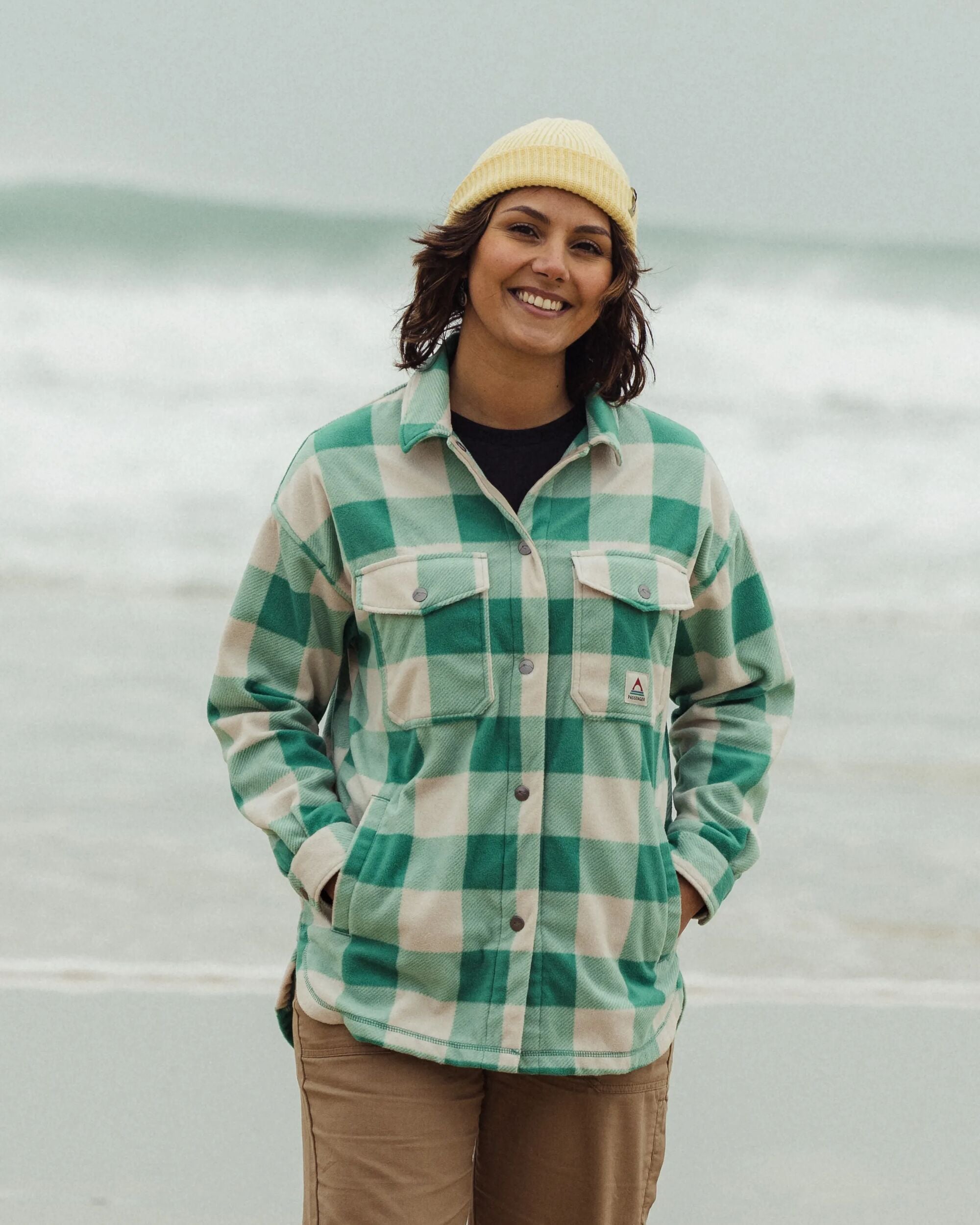 East Recycled Polar Fleece Shirt - Greenlake Buffalo Check - Lifestyle