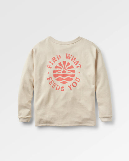 Discovery Recycled Cotton Sweatshirt - Milky Marl - Flatlay