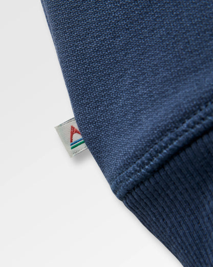 Roamer Recycled Cotton Hoodie - Rich Navy - Flatlay