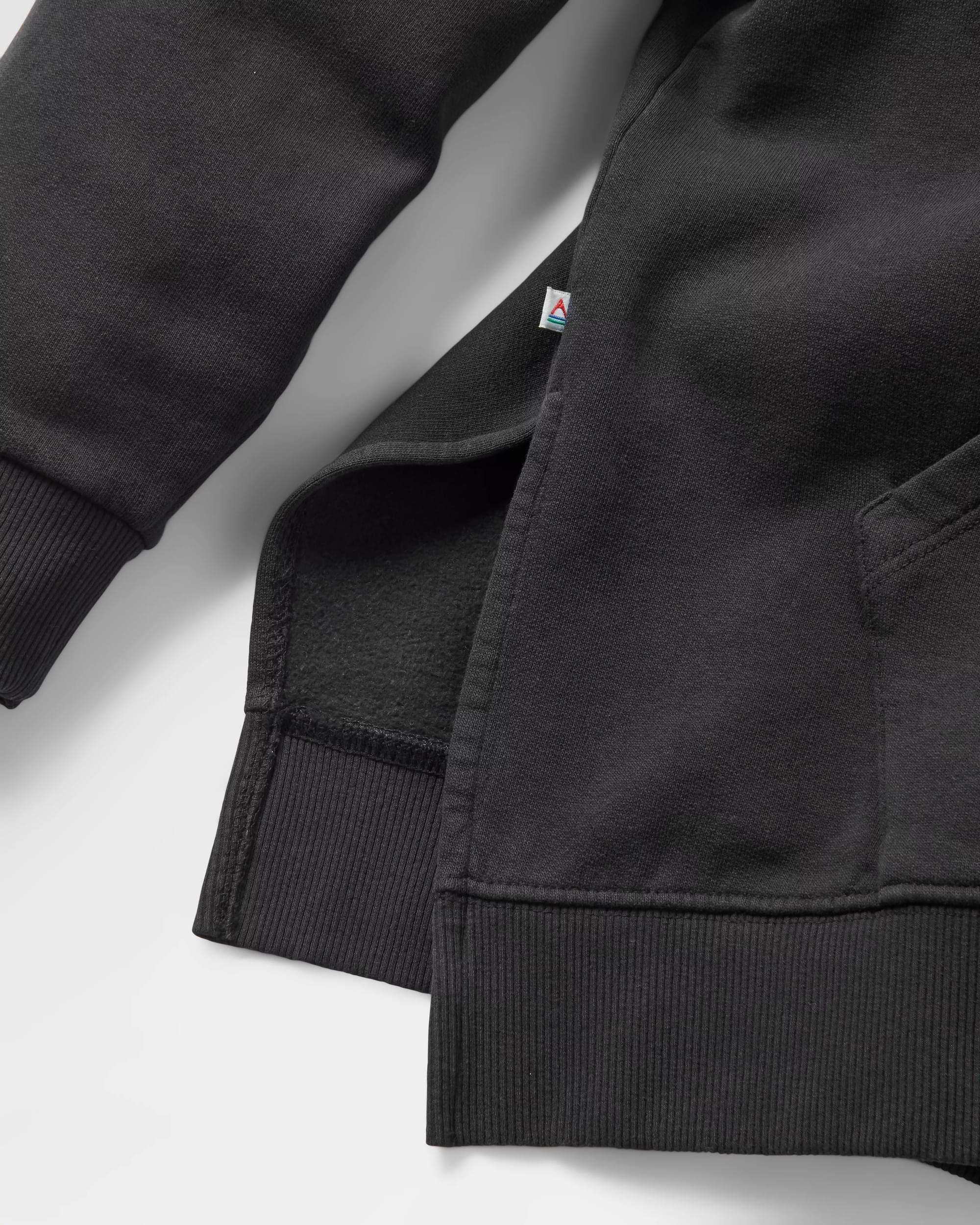 Roam Wild Recycled Cotton Hoodie - Black - Flatlay