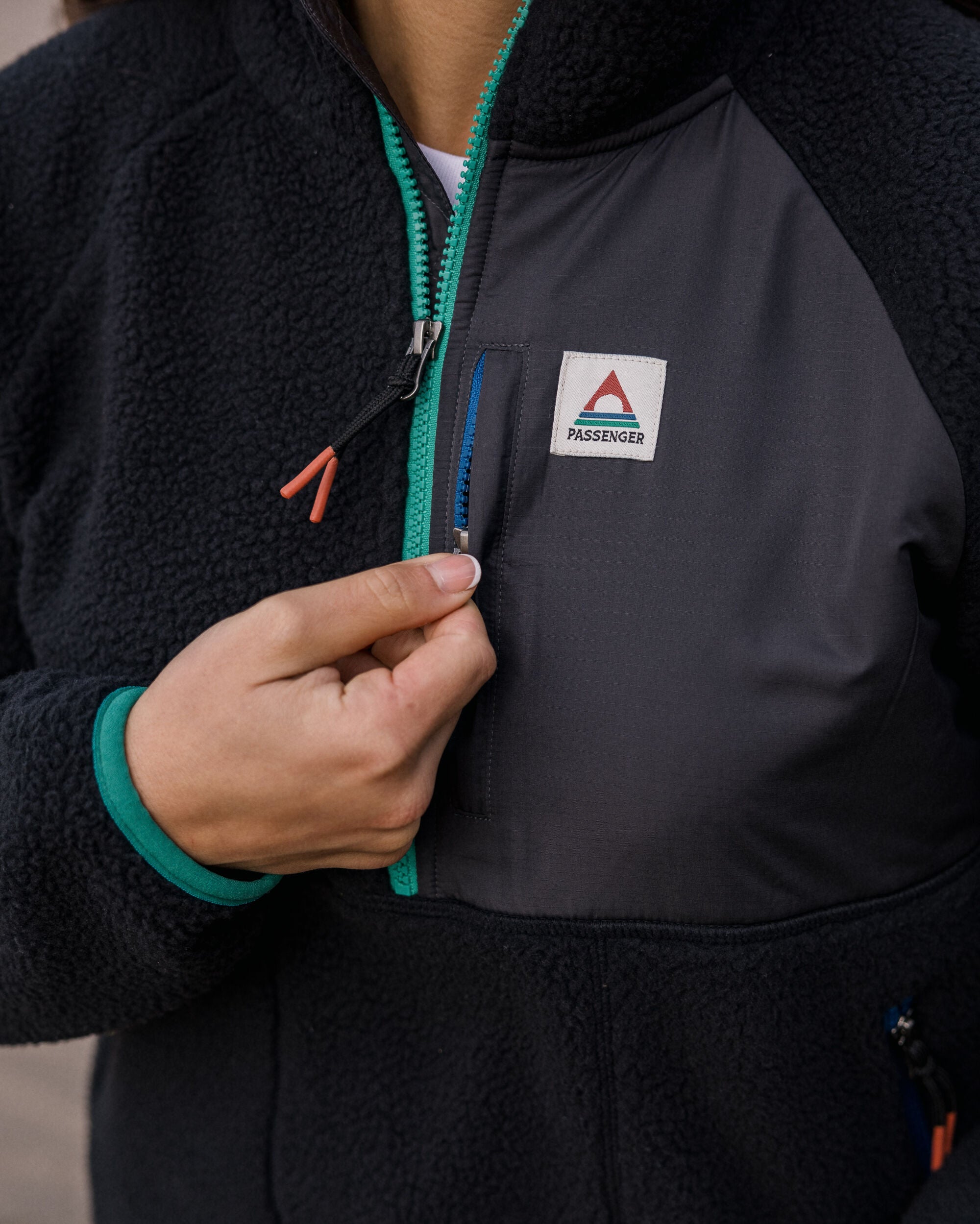 Home Recycled Sherpa Fleece - Black - Lifestyle