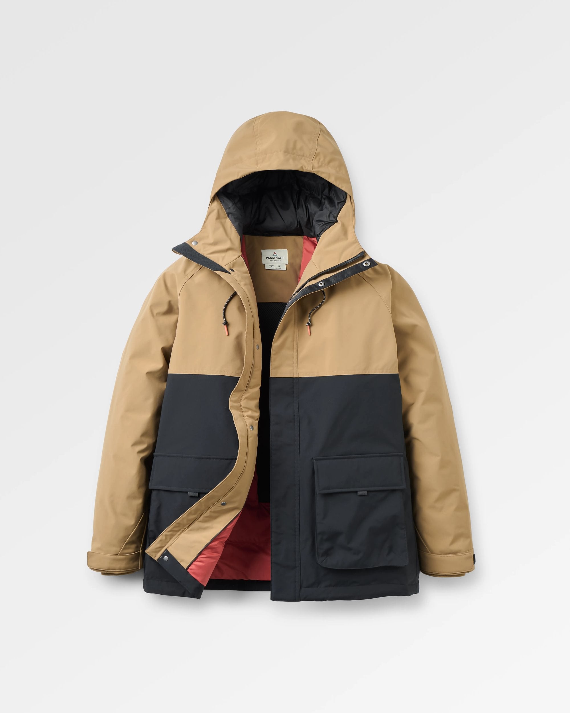 Baltic Recycled Insulated Parka - Caramel/Black - Flatlay