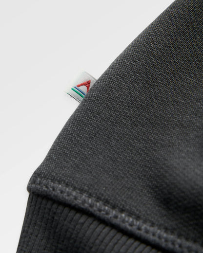 Roamer Men's Recycled Cotton Sweatshirt - Black - Flatlay