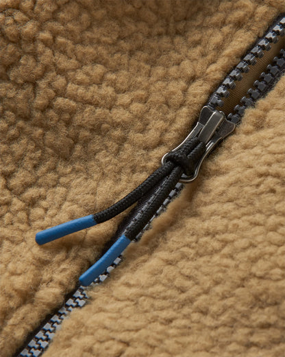 Adventure Recycled Deep-Pile Sherpa Fleece - Biscuit - Flatlay