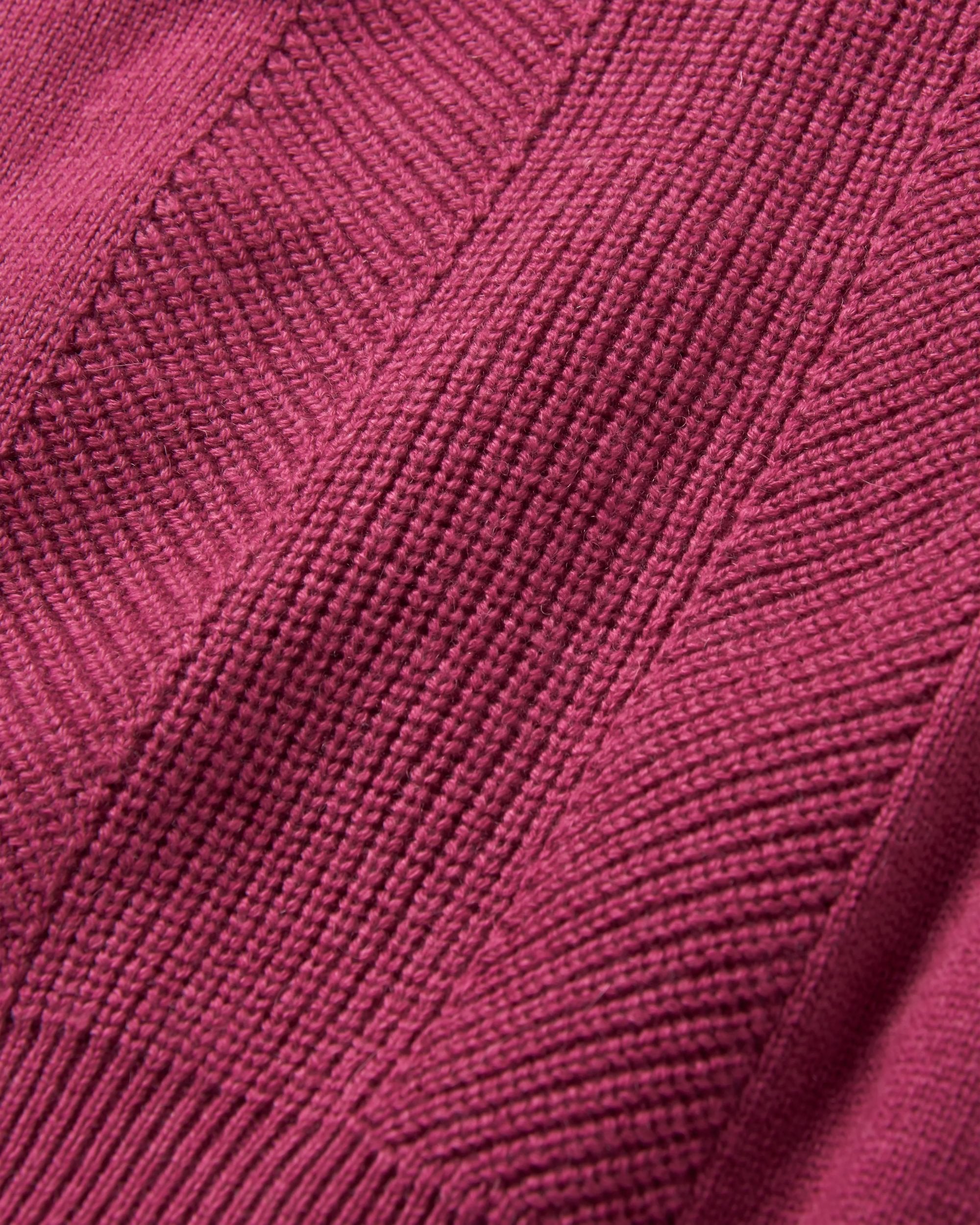 Hideout Oversized Recycled Knitted Jumper - Rhubarb - Flatlay