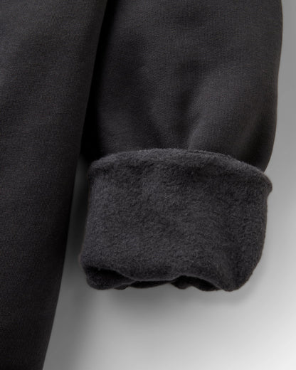 Slower Rhythms Full Zip Hoodie - Faded Black - Flatlay