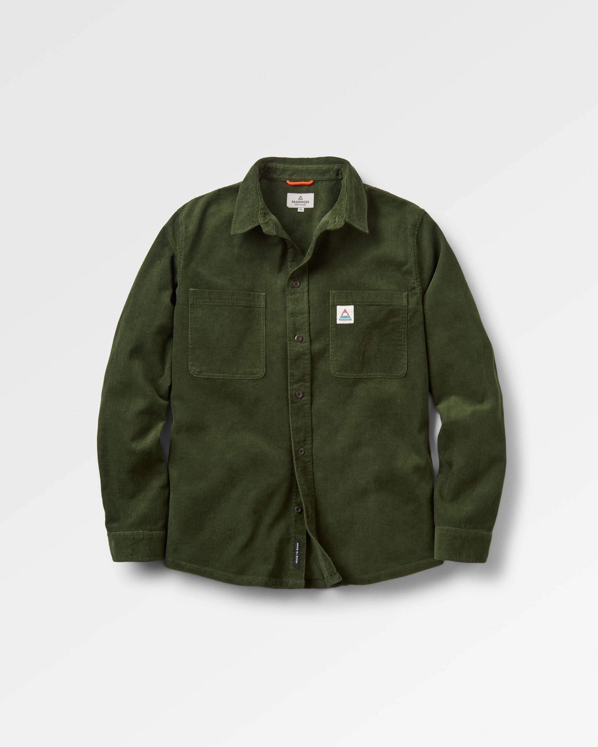 Backcountry Recycled Cord Shirt - Fir Tree - Flatlay