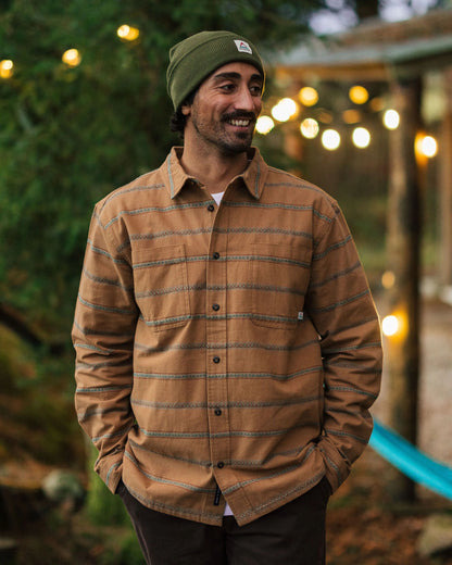 Backcountry Stripe Shirt - Toffee Jacquard - Lifestyle