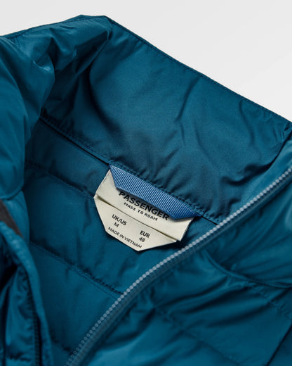 Ashland Down Recycled Gilet - Retro Orange/Tidal Blue - Flatlay