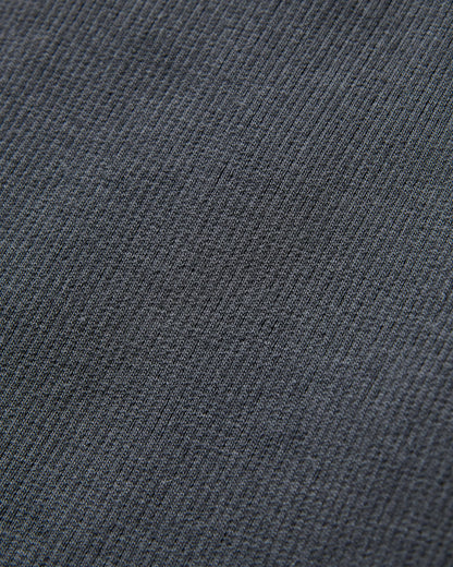 Out There Ribbed T-Shirt - Faded Black - Flatlay